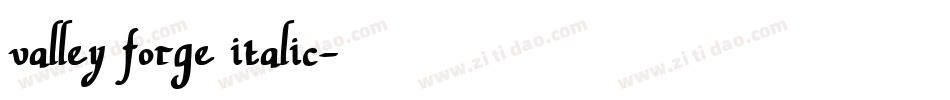 valley forge italic字体转换